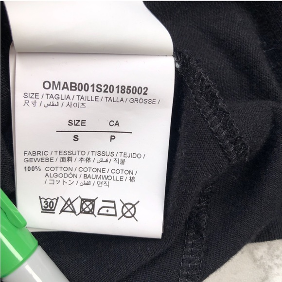 Off-White Black Long Sleeve Fence Arrow T-Shirt Men’s Size Small 100% Authentic - Picture 10 of 10